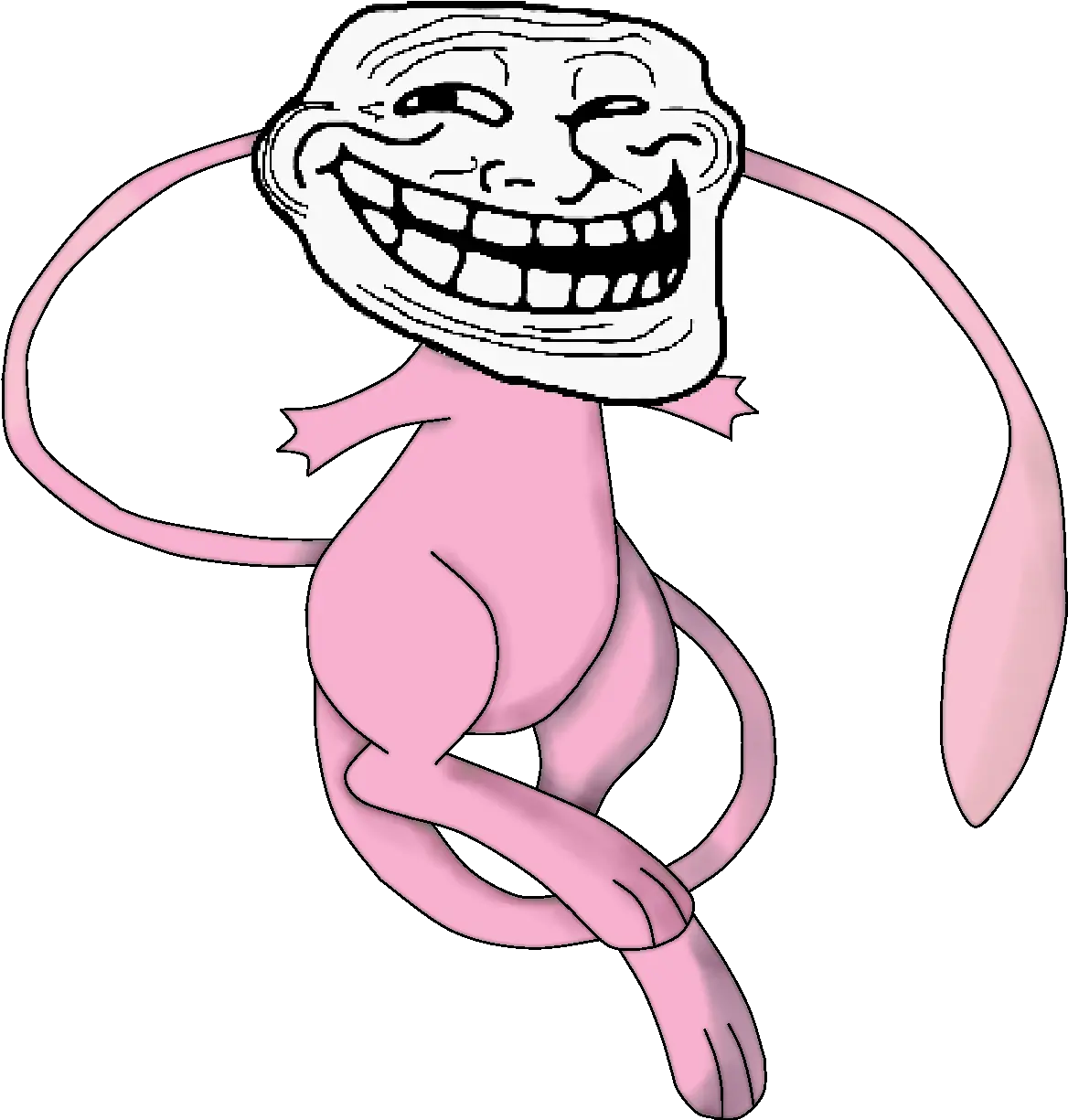  Mew By Shivaglaceon D4883m1 Troll Face Happy Birthday Troll Face Without Background Png Troll Face Png No Background