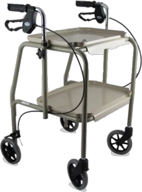  Download Hd Tray Trolley Walker Transparent Png Image Mobility Walker With Tray Walker Png