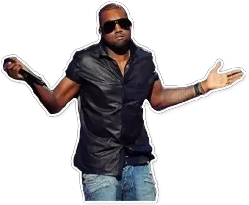  Sticker Maker Kanye West Kanye Shrug Png Kanye West Head Png