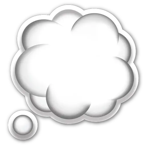  Sticker Is The Large 2 Inch Version Thought Balloon Emoji Png Cloud Emoji Png