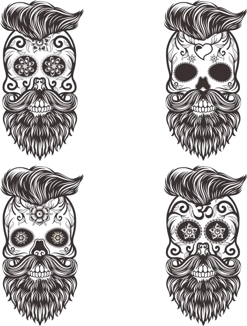  Png Skull Painted Calavera Dead Drawing Sugar Skull Clipart Black And White Calavera Png