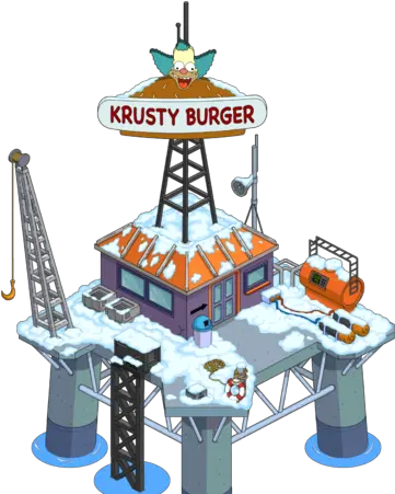  Krusty Burger Oil Rig Krusty The Clown Factory Png Oil Rig Png