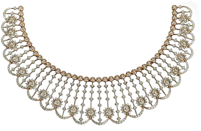  Heera Zhaveraat Choker Malabar Diamond Necklace Png Png Jewellers