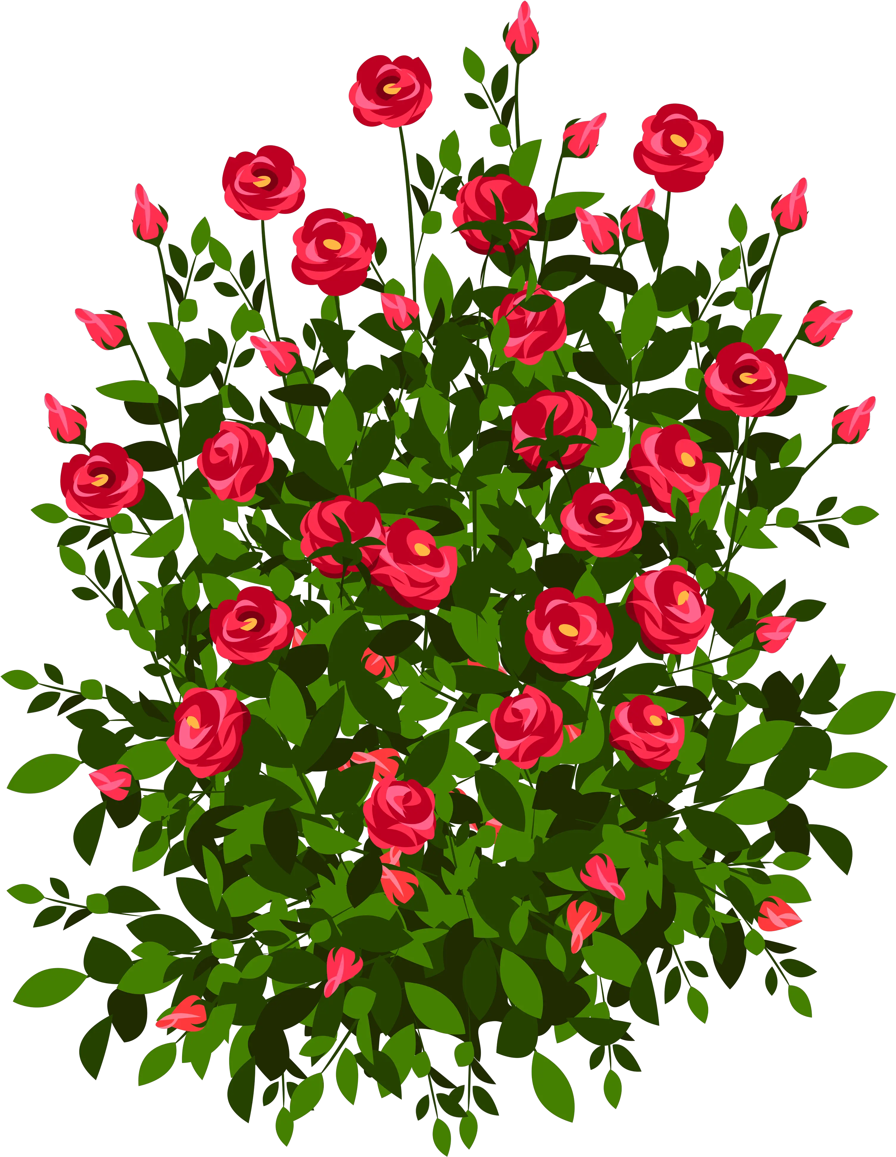  15 Flower Bush Clipart For Free Download Draw A Rose Bush Png Shrub Transparent Background