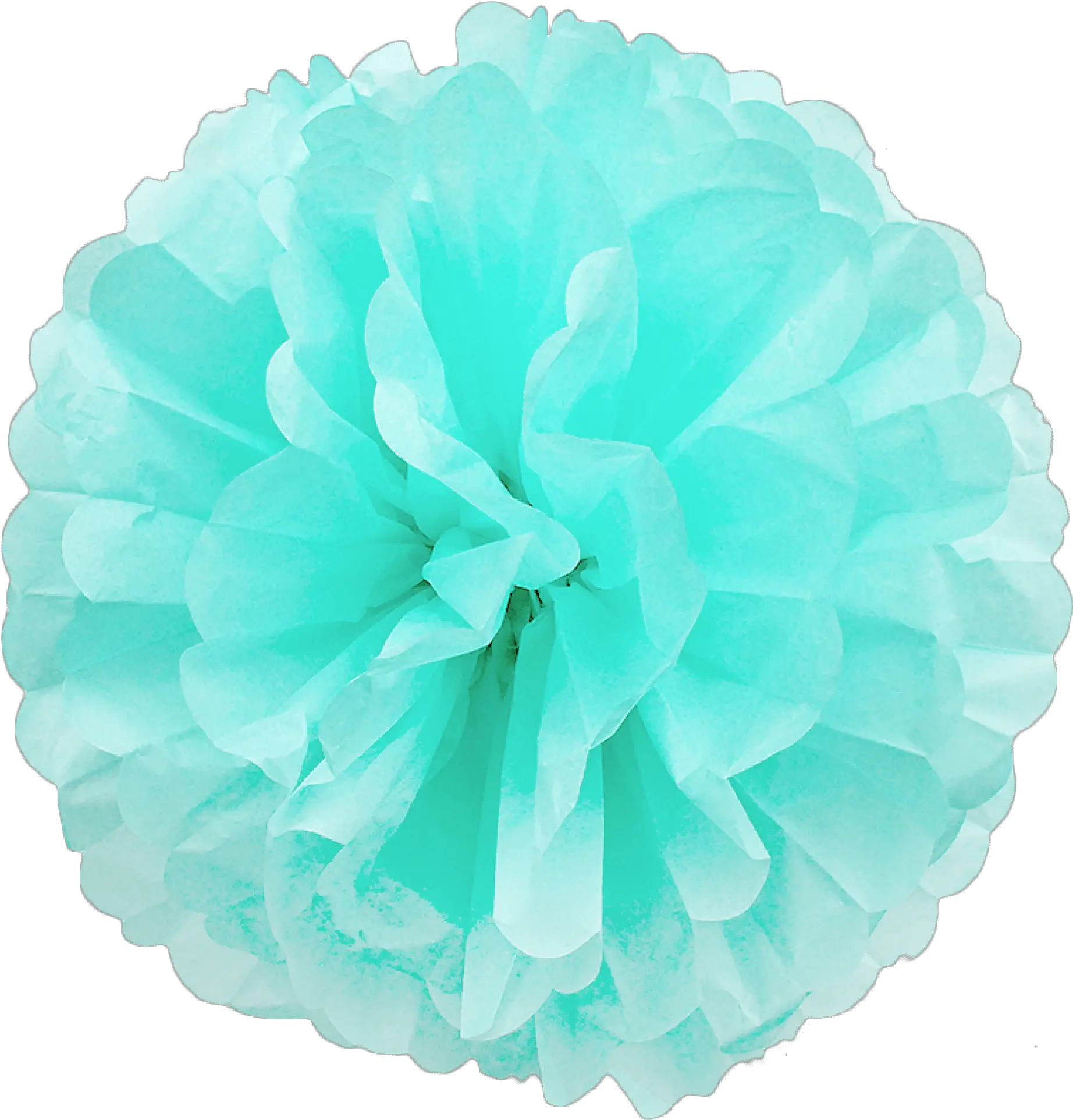  Mint Green Paper Pom Poms Decorative Png Pom Poms Png