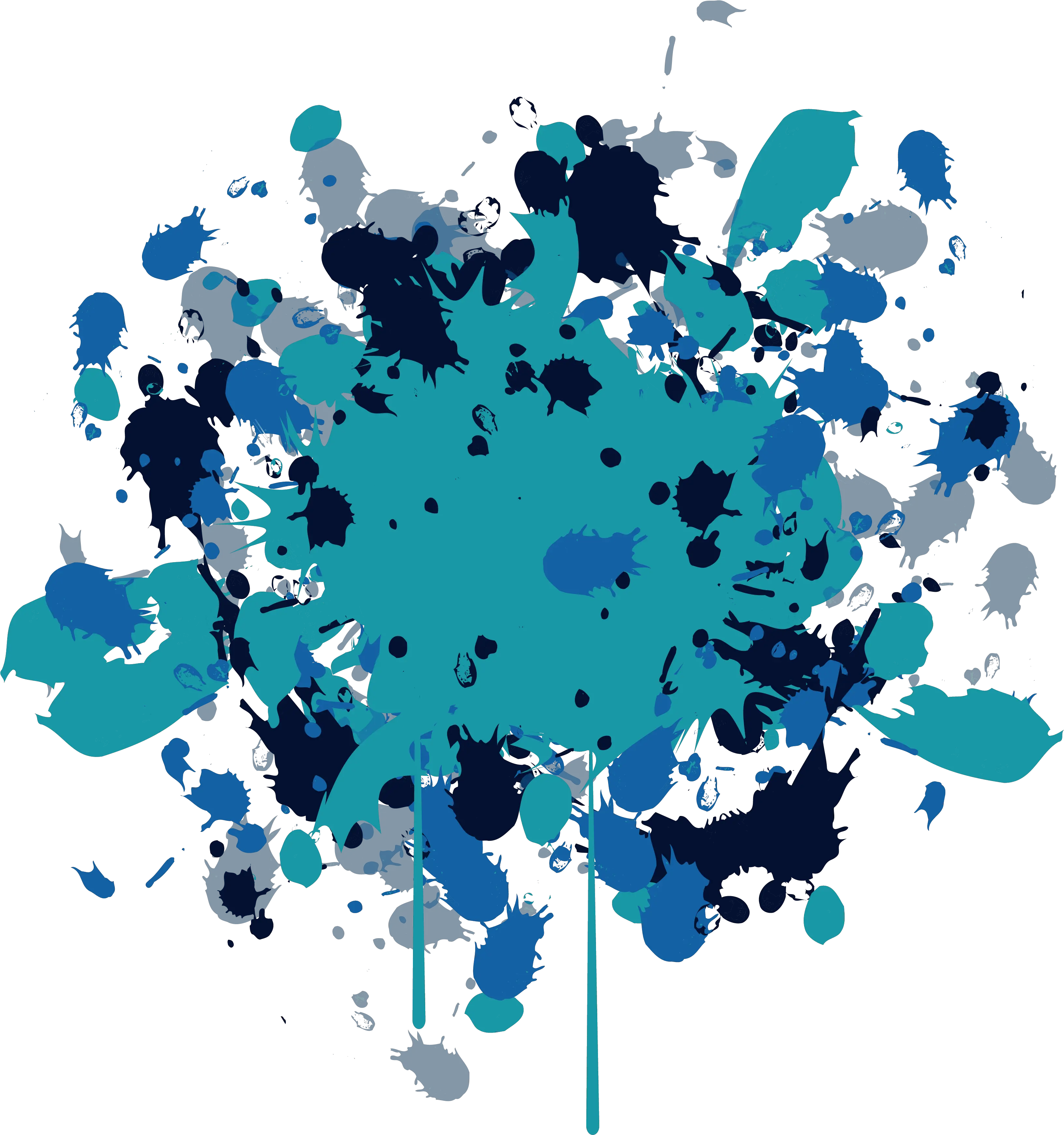  Transparent Splat Cartoon Blue Splats Png Splat Transparent