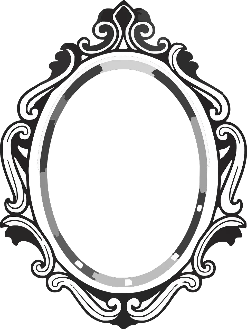  Vector Free Library Line Mirror Frame Mirror Drawing Png Mirror Frame Png