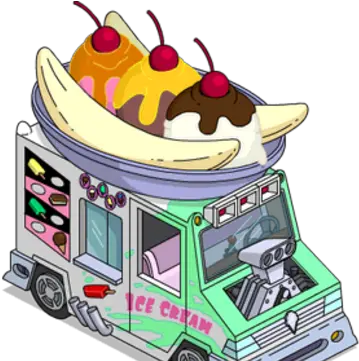  Tapped Out Wiki Simpsons Ice Cream Van Png Ice Cream Truck Png