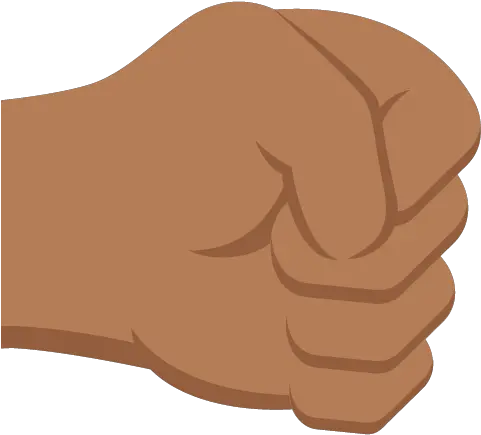 Right Facing Fist Medium Dark Skin Tone Fist Png Fist Emoji Png