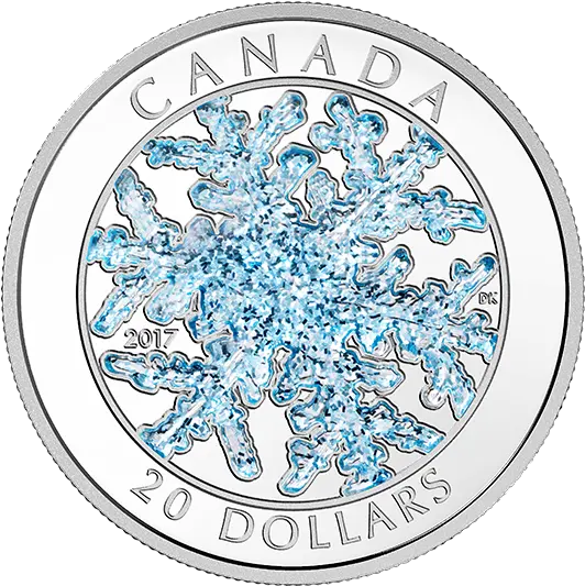  1 Oz Canadian Snowflake Coin Png Silver Snowflake Png