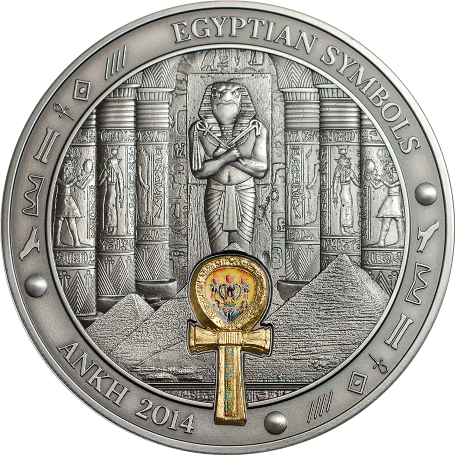  Download Hd Ankh Egyptian Symbols Silver Coin Png Ankh Png