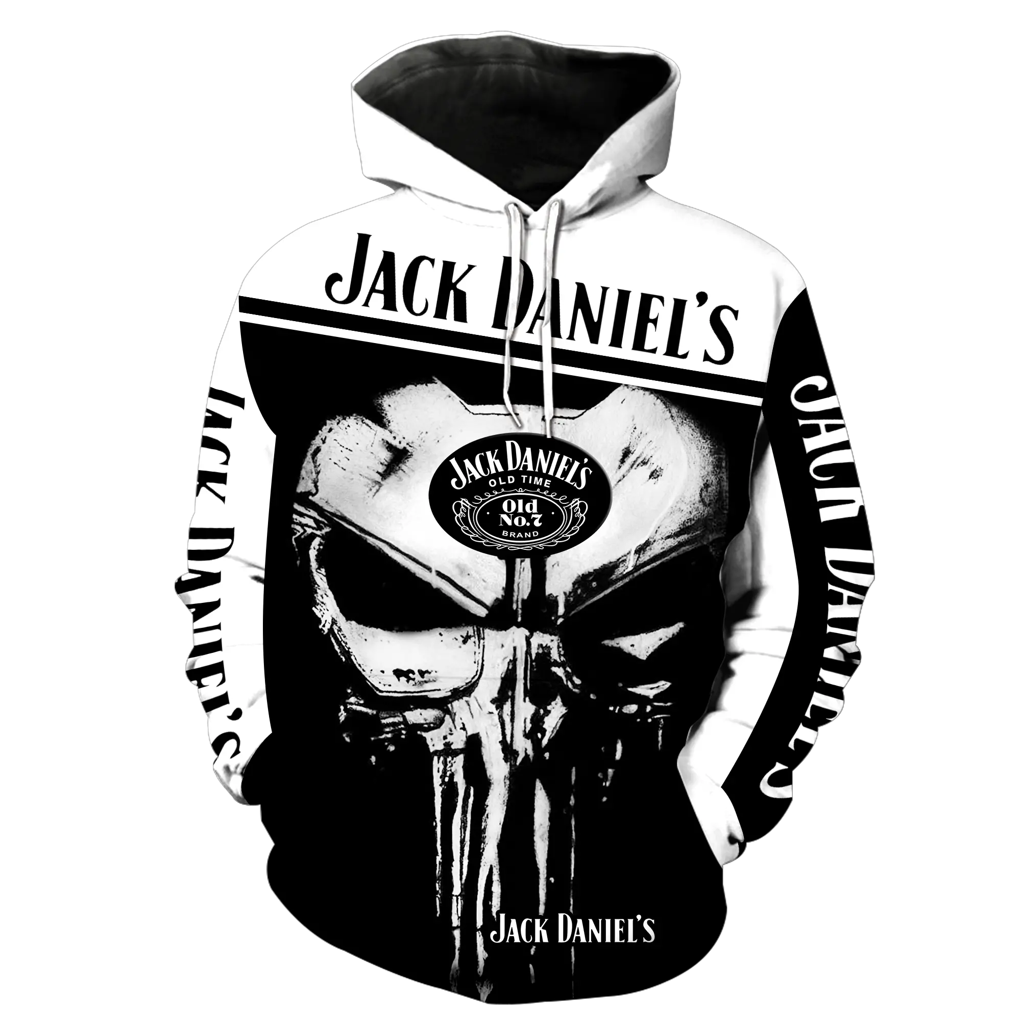  Official Jackdanielspulloverhoodiescustom3dpunisherskull U0026 Oldno7brand Streettrenzscom Under Armour Punisher Hoodie Png Punisher Png