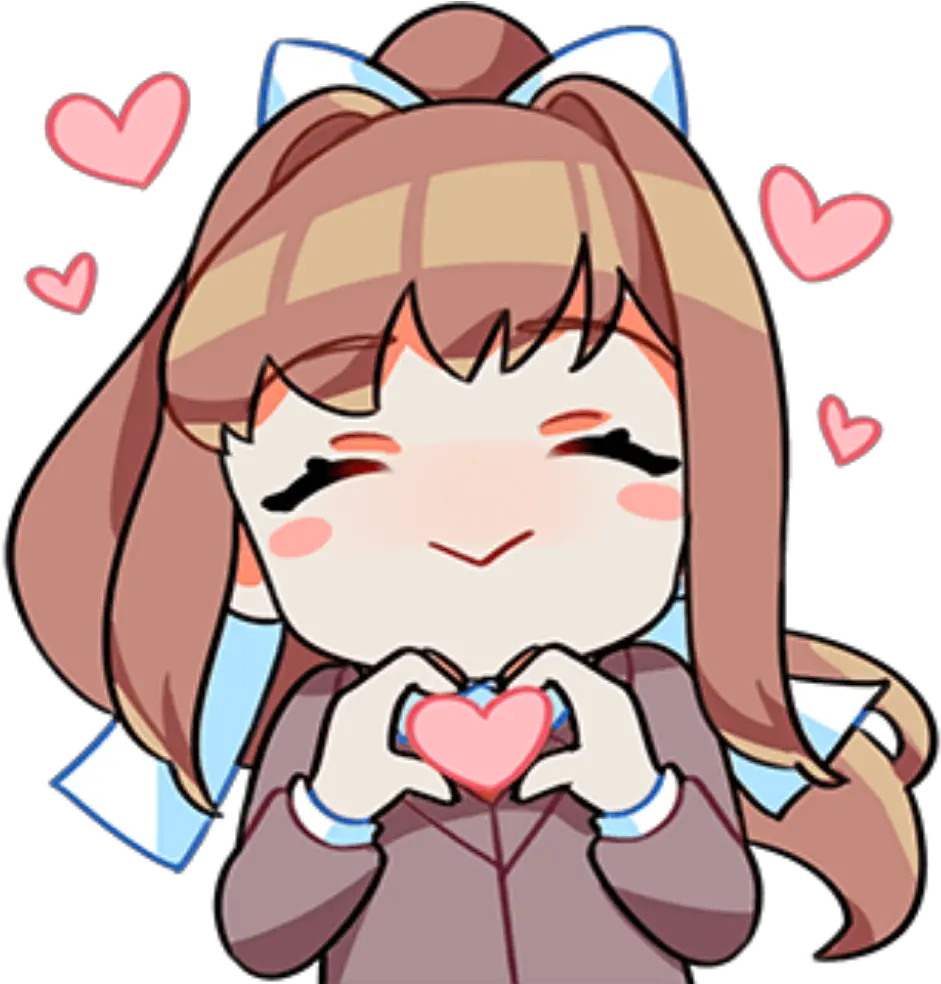  Doki Literature Club Monika Ddlc Stickers Png Monika Icon