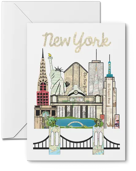  New York City Skyline Print Notecards Medieval Architecture Png New York City Skyline Png