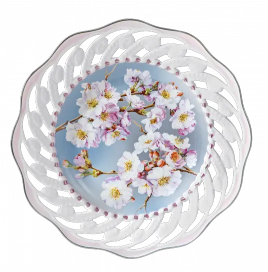  Staatliche Porzellan Manufaktur Meissen Gmbh Openwork Wall Serveware Png Cherry Blossom Petals Png