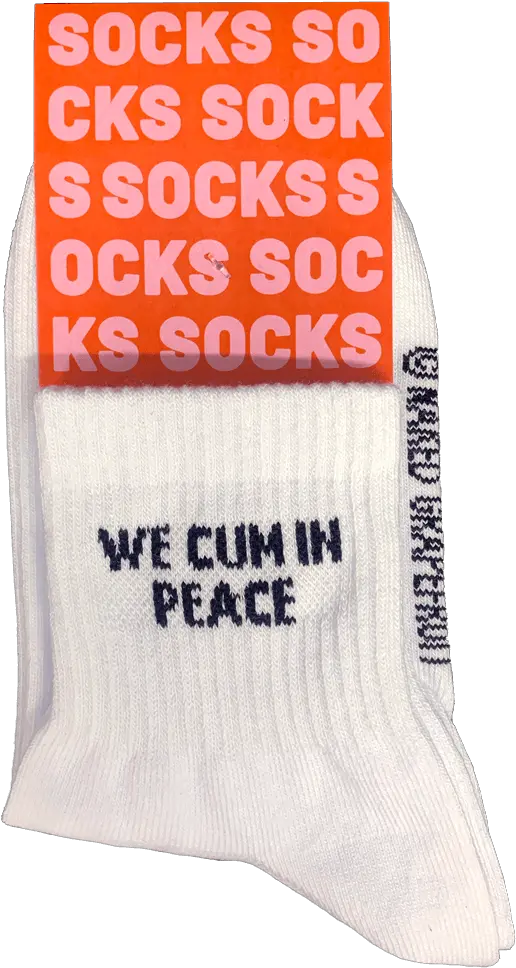  We Cum In Peace Socks Sock Png Cum Transparent Background