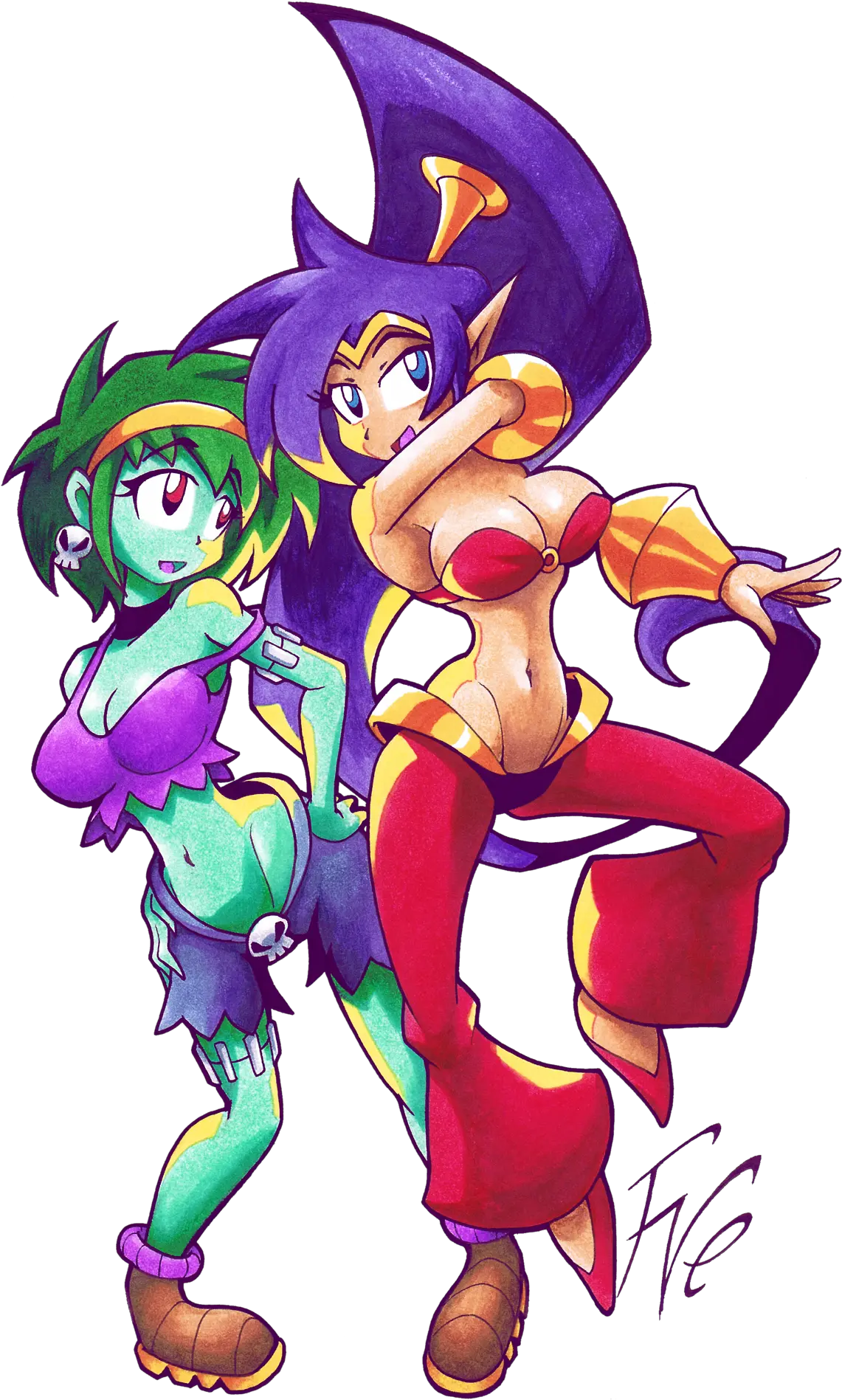  Download Fanart Of Shantae And Rottytops From U201chalf Genie Half Genie Shantae Fanart Png Shantae Png