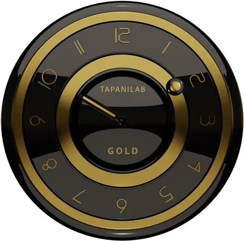  Black Gold Clock Widget Solid Png Gold Clock Png