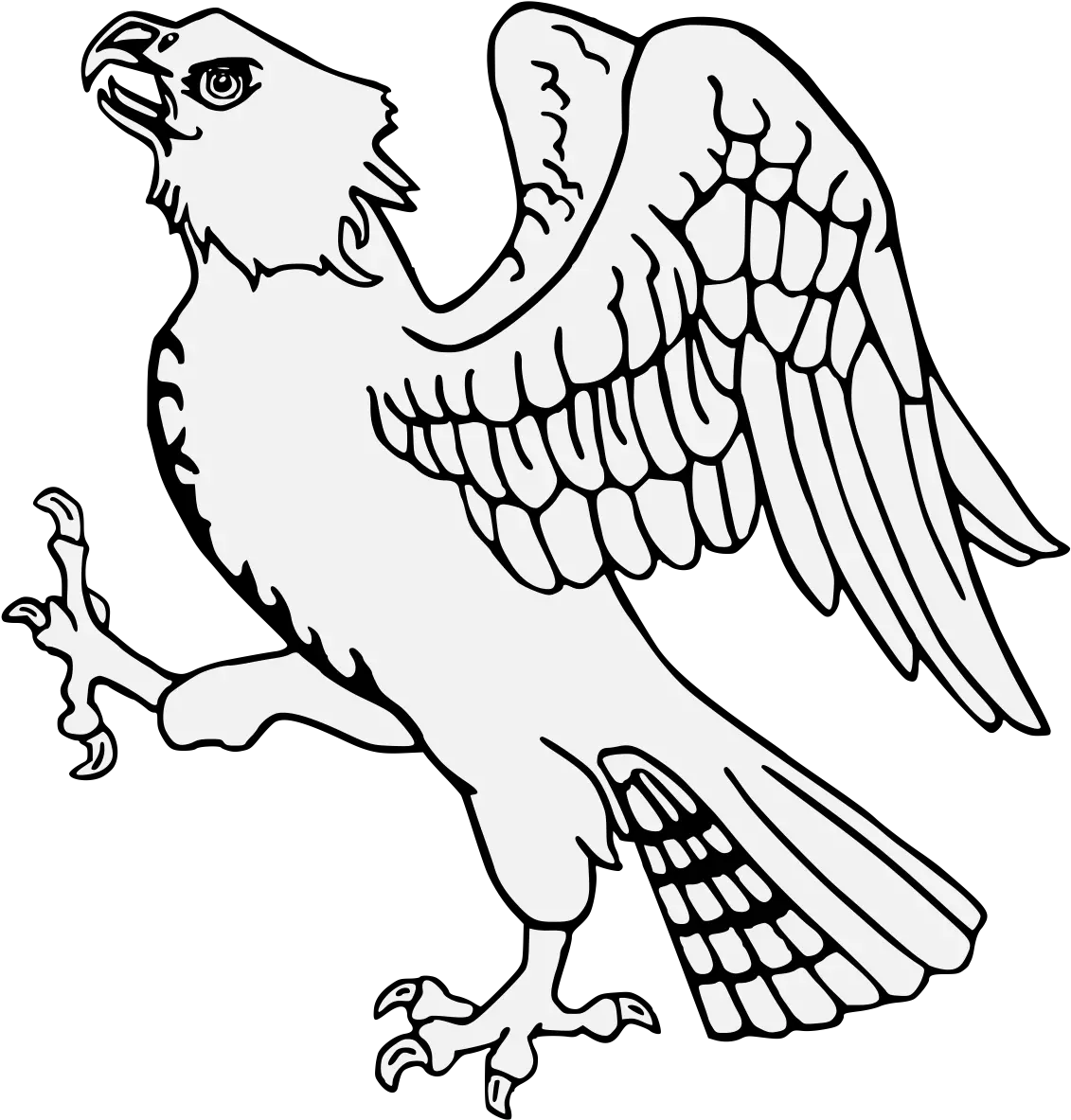  Hawk Traceable Heraldic Art Lovely Png Hawk Png