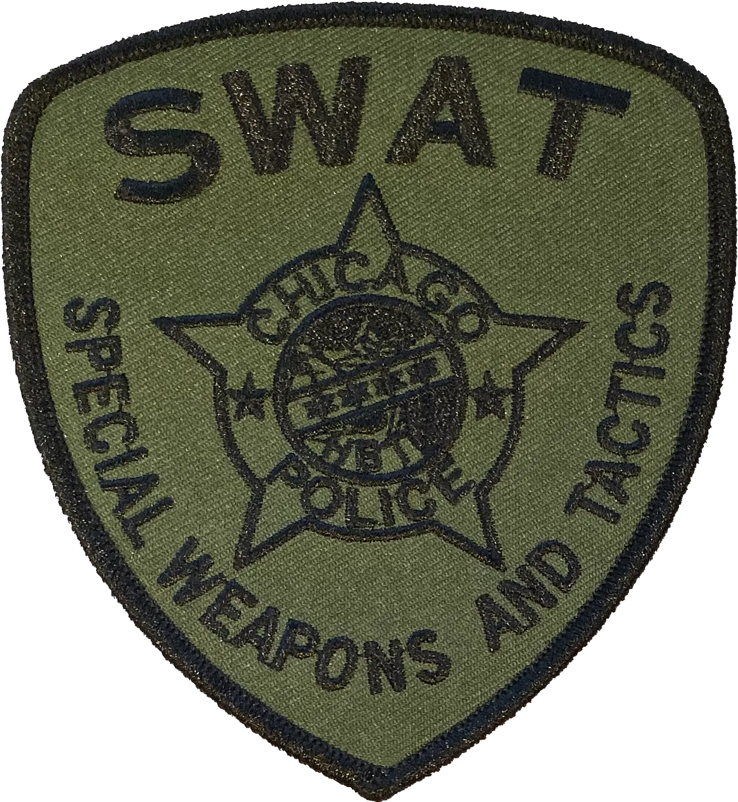  Chicago Police Shoulder Patch Swat Team Subdued Swat Patch Png Swat Png