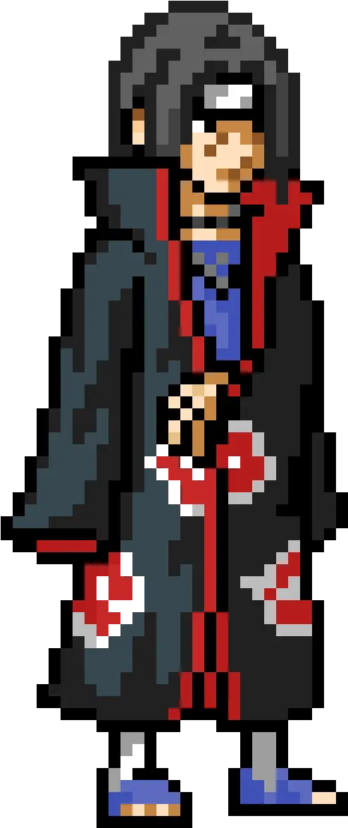  Pixilart Itachi Uchiha By Phantomcat Pixel Art Minecraft Itachi Png Itachi Uchiha Png