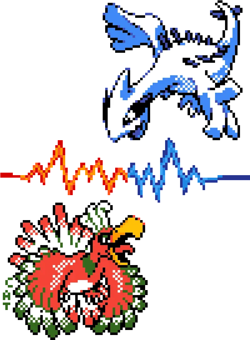  Ho Dragon Pixel Art Grid Png Lugia Png