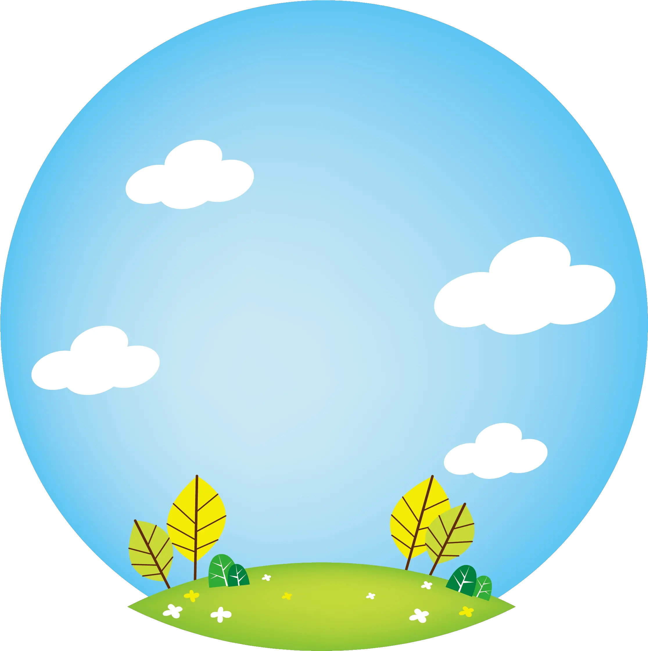  Download Hd Blue Sky Grass Vector Circle Png Sky Vector Png