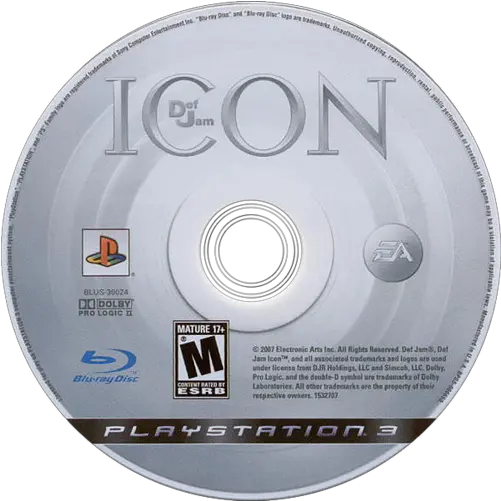  Blus30024 Def Jam Icon Def Jam Icon Ps3 Disc Png Playstation 3 Logos