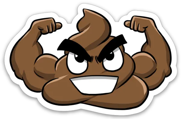  Tough Shit Vinyl Sticker Gold Transparent Poop Emoji Png Shit Transparent