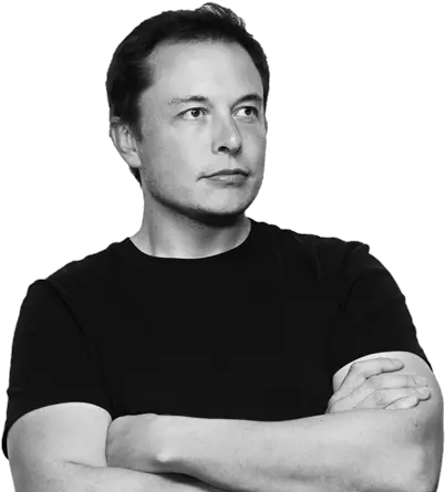  Elon Musk Bw Png Transparent