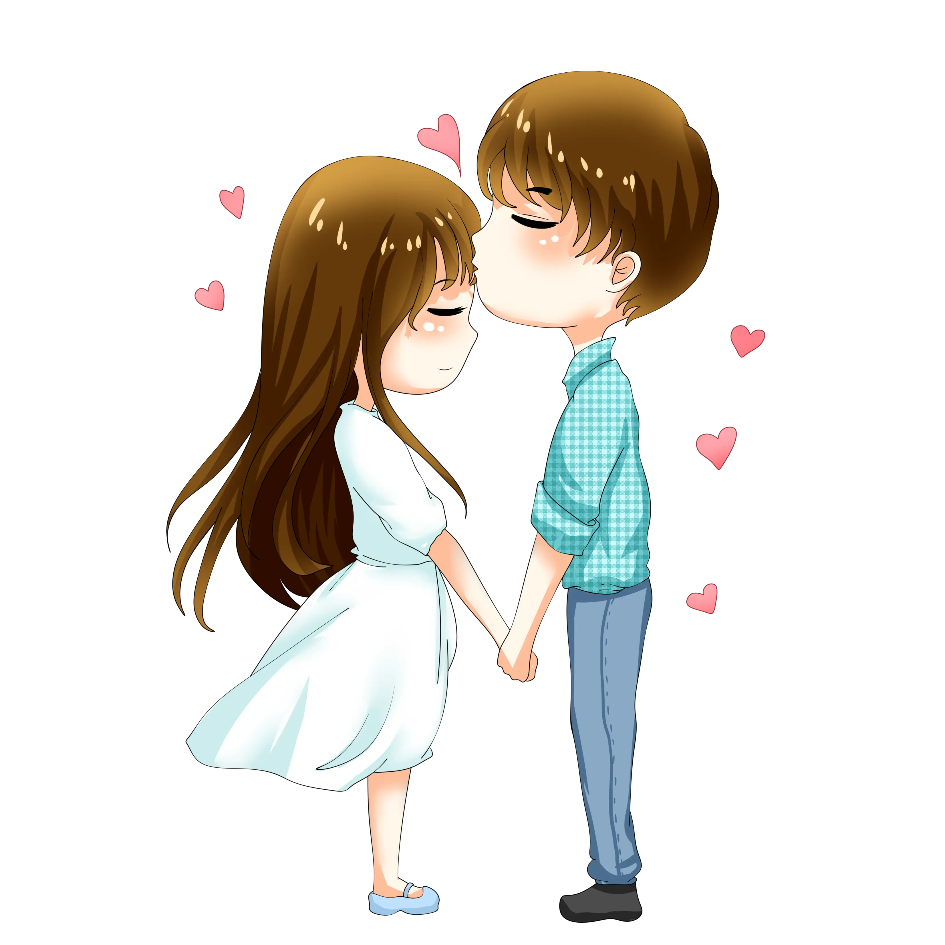  Hd Cute Couple Png Image Free Download Cartoon Couple Forehead Kiss Couple Png