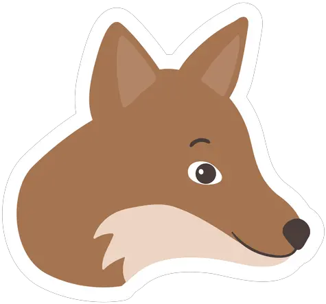  Fox Head Muzzle Flat Sticker Hocico De Zorro Dibujo Png Fox Head Png