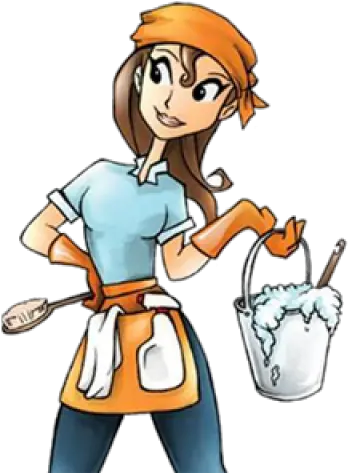  Cleaning Lady Clipart 2 Girls And A Bucket Png Cleaning Lady Png