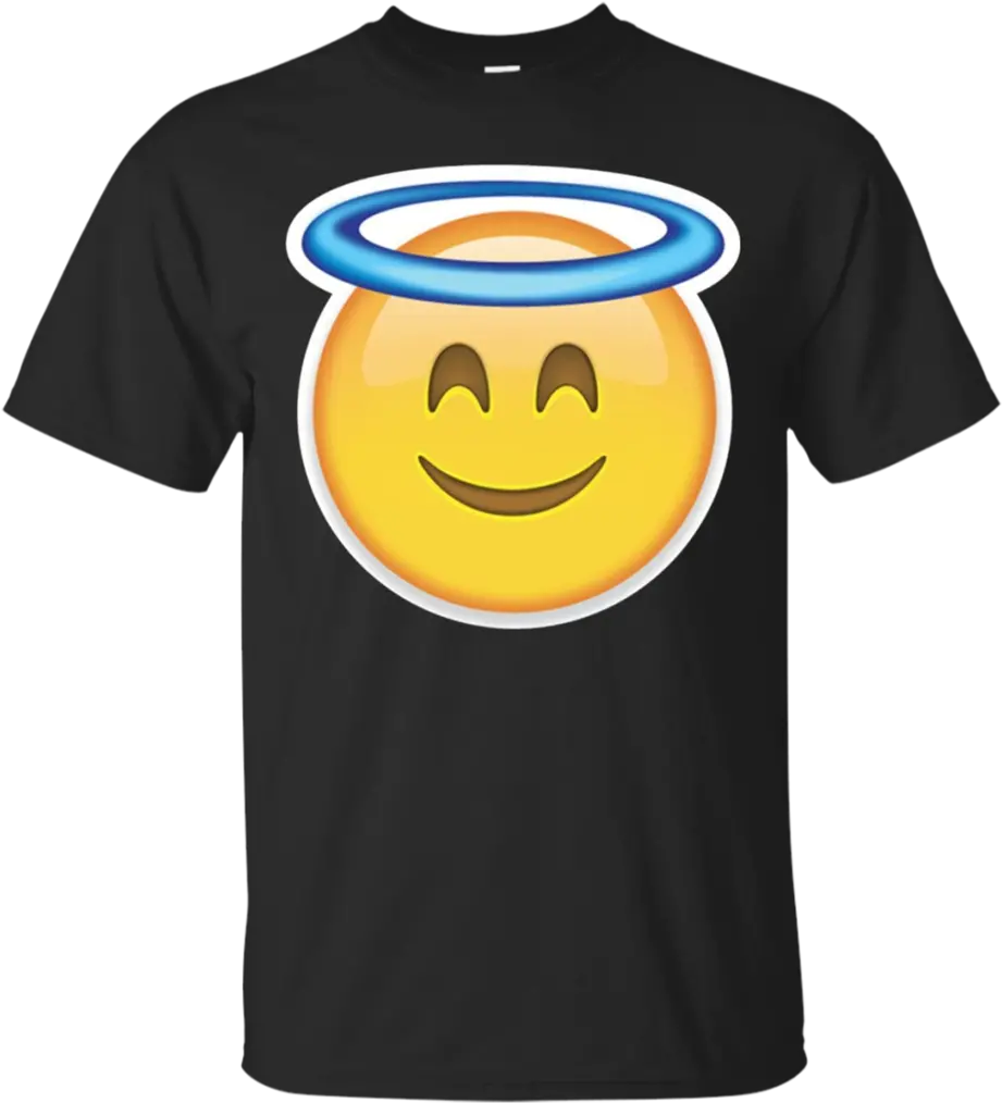  Heaven Angel Ring Smiley Emoji Emoticon Tshirt Slobodan Milosevic T Shirt Png Ring Emoji Png