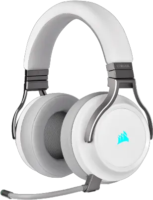  Corsair Virtuoso White Wireless Gaming Headset Corsair Virtuoso Rgb Wireless Carbon Png Headphone Logos