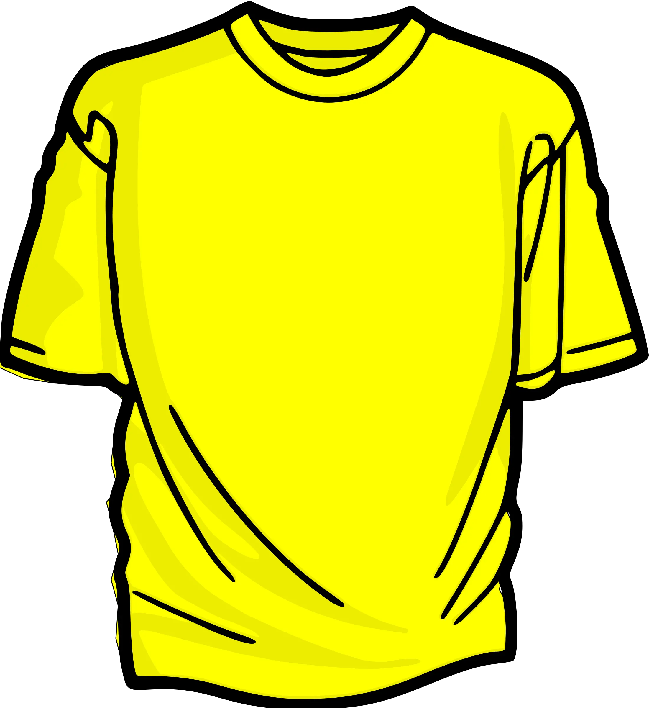  Yellow T Shirt Clip Art At Clkercom Vector Clip Art Shirt Clipart Png Transparent Tee Shirt Png