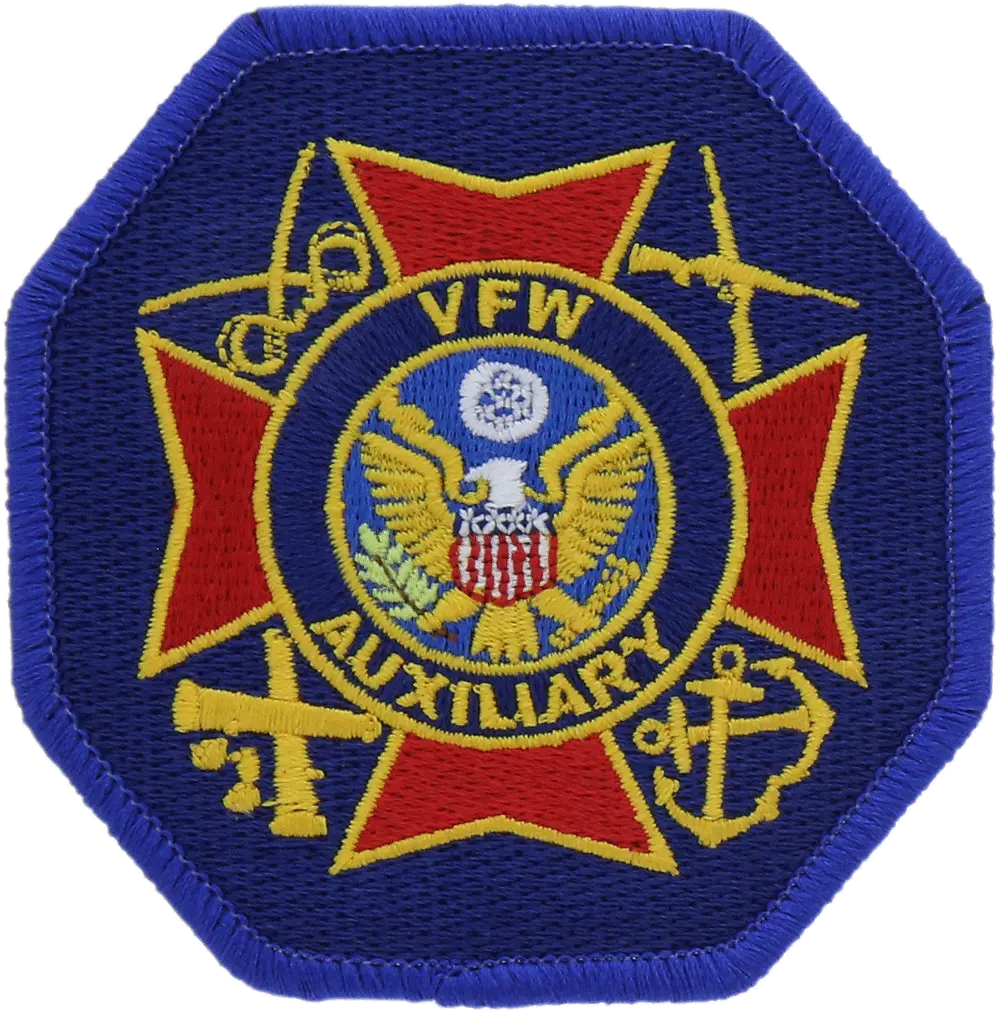  Vfw Auxiliary Octagon Emblem Patch Solid Png Vfw Auxiliary Logo