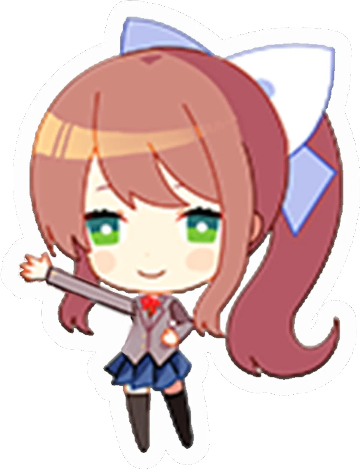  Monika Presents Ddlc Png Doki Chibi Monika Png Ddlc Monika Png