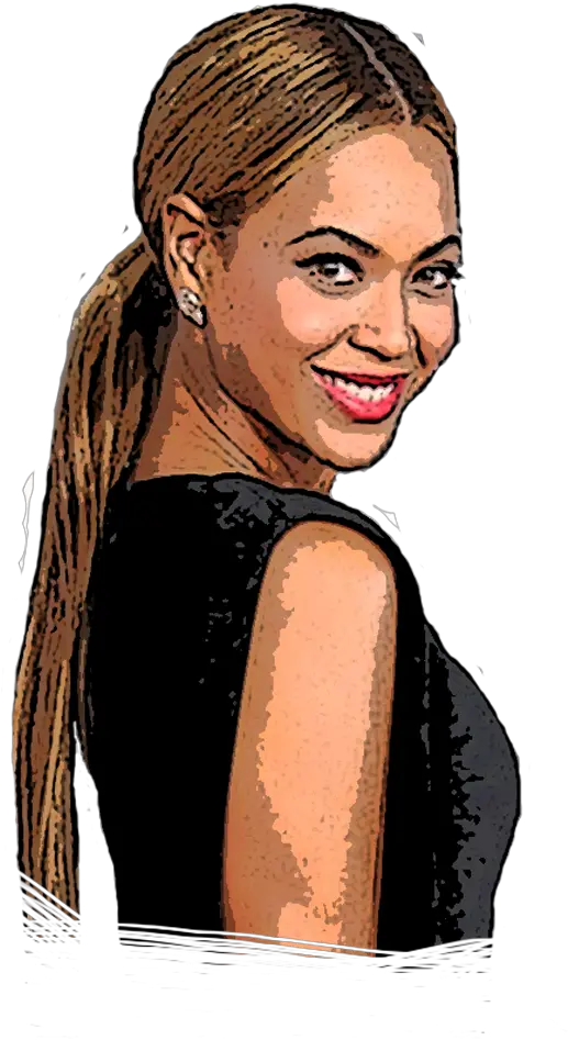  Hairstyle Hair Coloring Long Cartoon Beyonce Clipart Png Beyonce Png