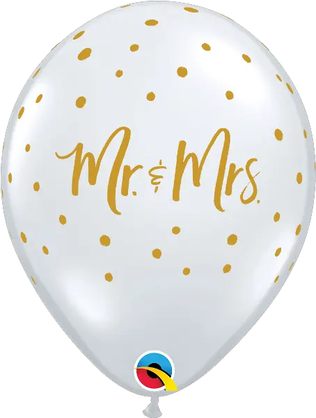  Mrs U0026 Mr Gold Dots Qualatex Png Gold Dots Png