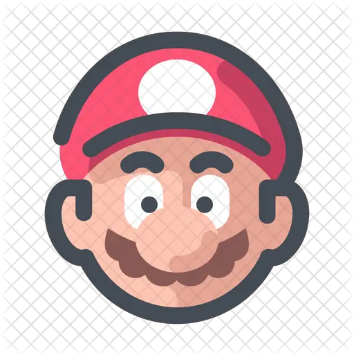  Mario Icon Of Colored Outline Style Super Mario Icon Png Mario Head Png