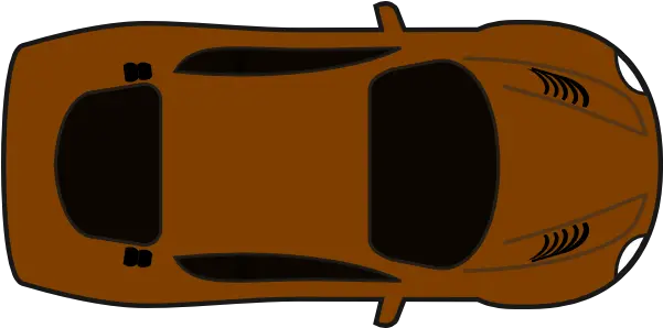  Clipart Car Top View Brown Clip Art Cartoon Car Top View Png Top Of Car Png