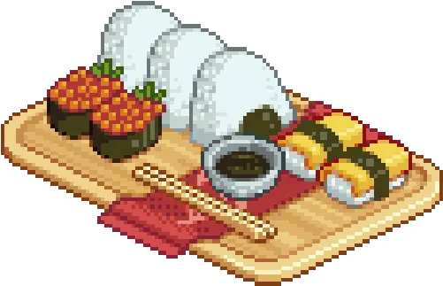  Pixel Sushi Tumblr Transparent Shared Pixel Art Japan Food Png Sushi Transparent