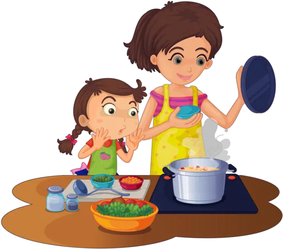  Photo From Album Mother And Daughter Cooking Clipart Png Cooking Clipart Png