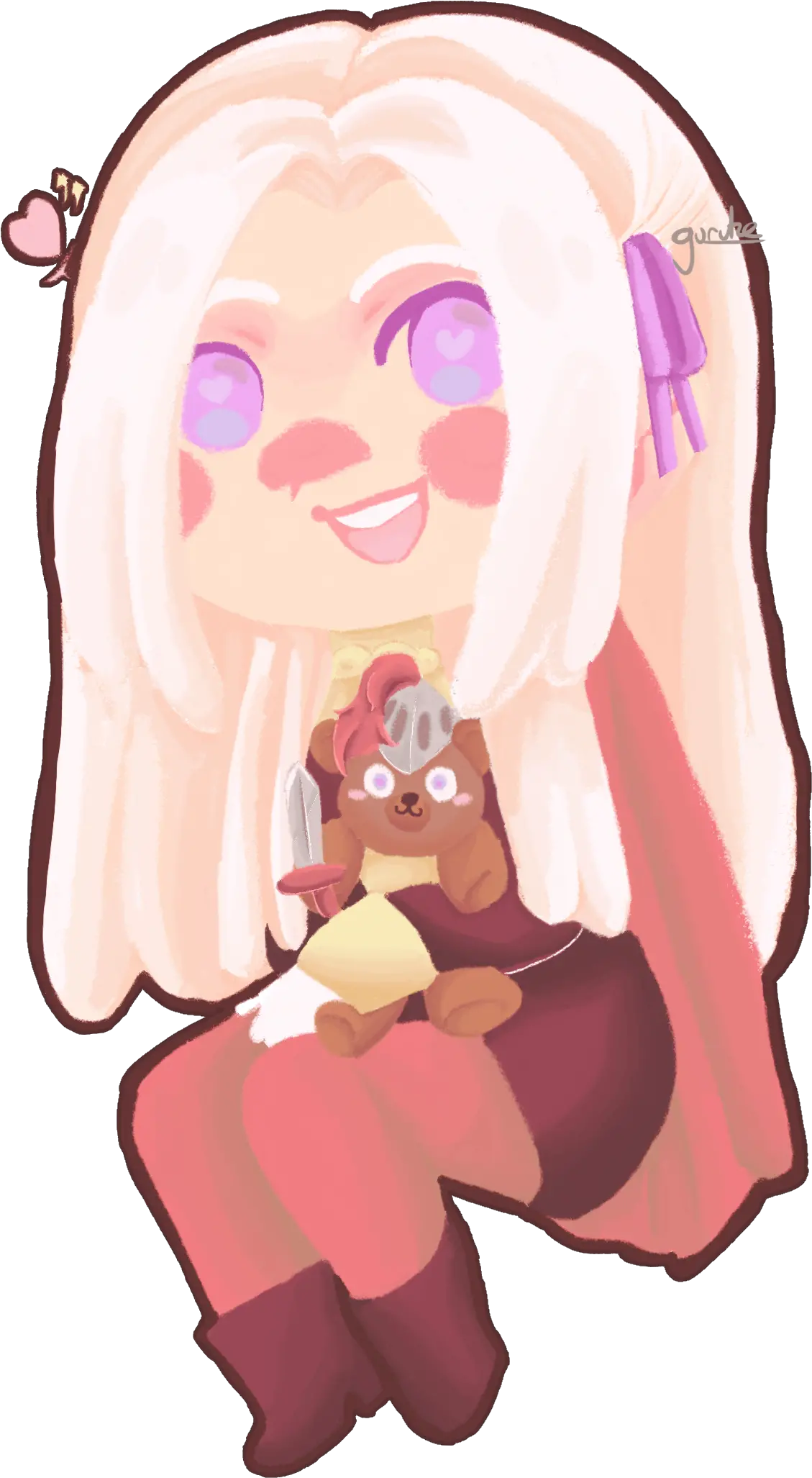  I Drew Edelgard With A Teddybear K Png Ms Paint Transparent