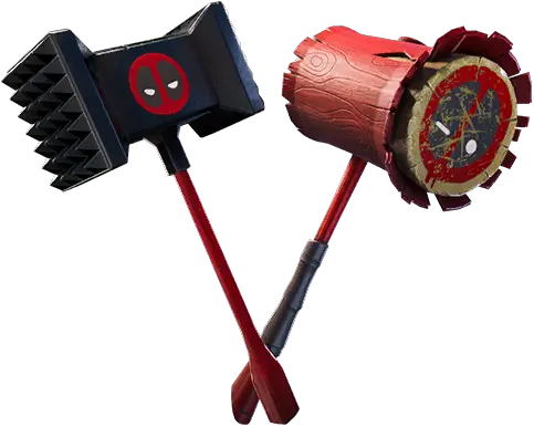  Fortnite Meaty Mallets Pickaxe Deadpool Gear Bundle Fortnite Png Pickaxe Png