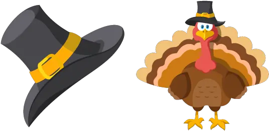  Thanksgiving Day Pilgrim Hat And Turkey Cartoon Png Pilgrim Hat Png