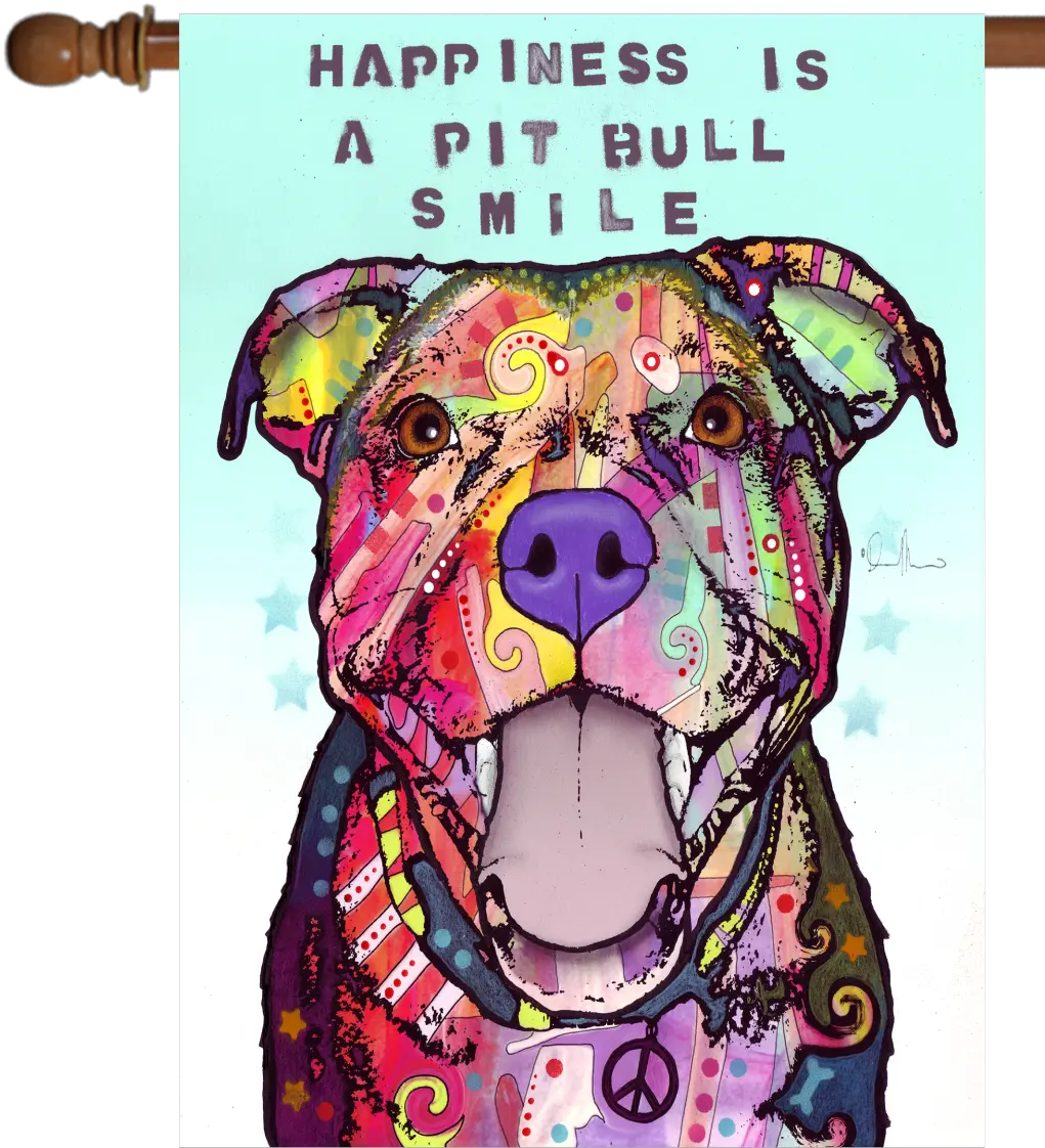  Download Hd Happiness Is A Pit Bull Smile Flag Pit Bull Png Pit Bull Icon