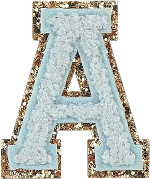  Sky Glitter Varsity Letter Patches Periwinkle Glitter Varsity Letter Patches Stoney Clover L Png Blue Glitter Png