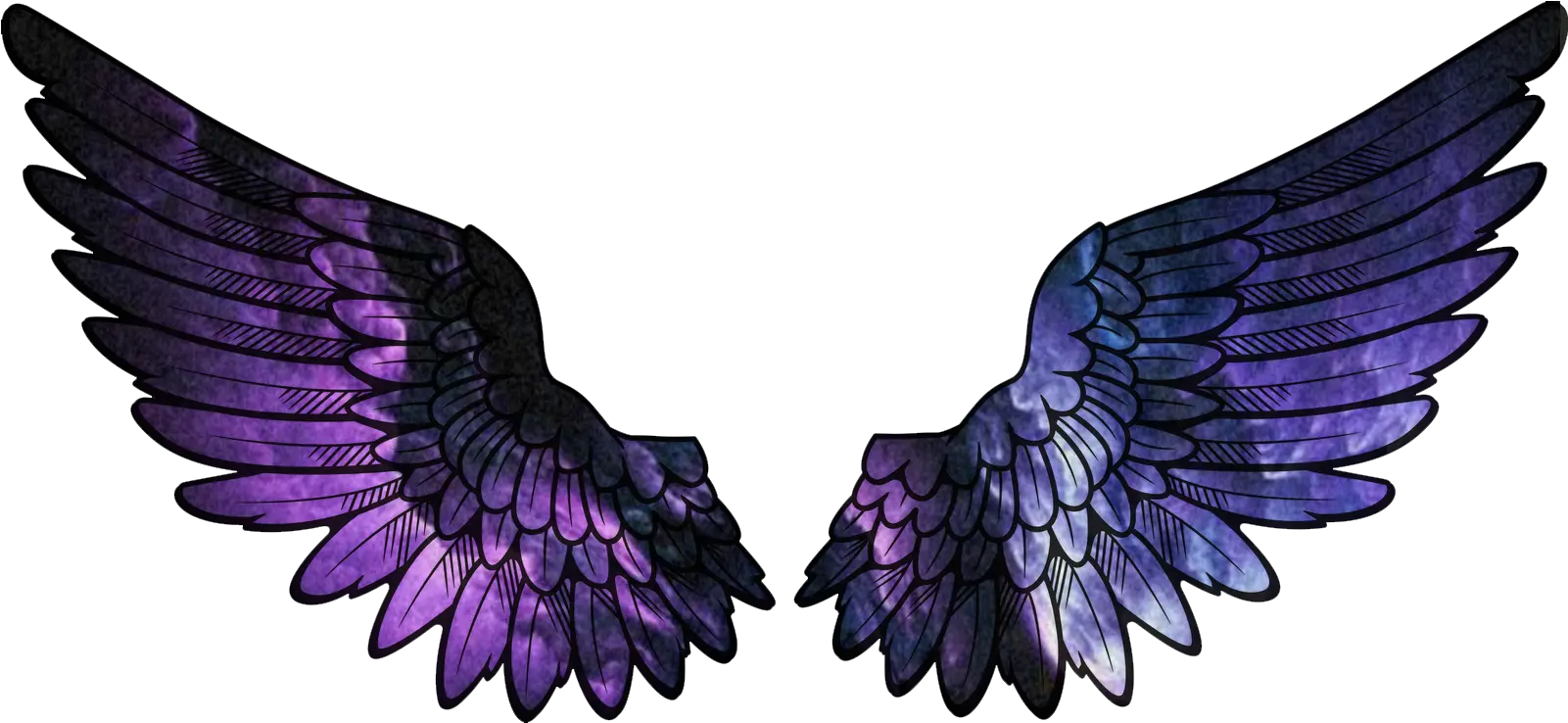  Galaxy Wings Featherwings Galaxywings Purple Gacha Life Wings Png Wing Transparent